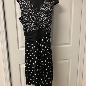 Black Polka Dot Dress size L